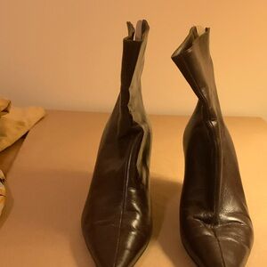 Jimmy Choo Dark Brown Leather Ankle Boots